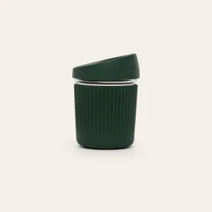 Reusable Glass Coffee Cup | Moss 8oz