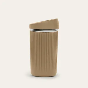 Reusable Glass Coffee Cup | Praline 12oz