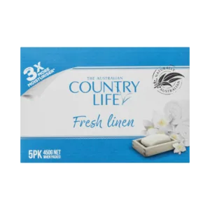 Country Life White Fresh Linen Soap 5 pack
