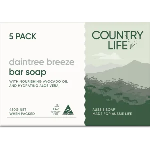 Country Life Bar Soap Daintree Breeze 450g 5 pack