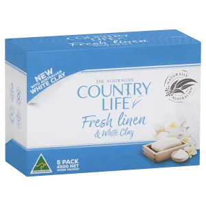 Country Life Fresh Linen and White Clay 5 Pack