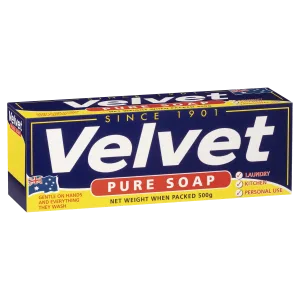 Velvet Pure Laundry Soap Bar 4 bars 500g
