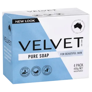 Velvet Pure Soap 4 Pack 400g