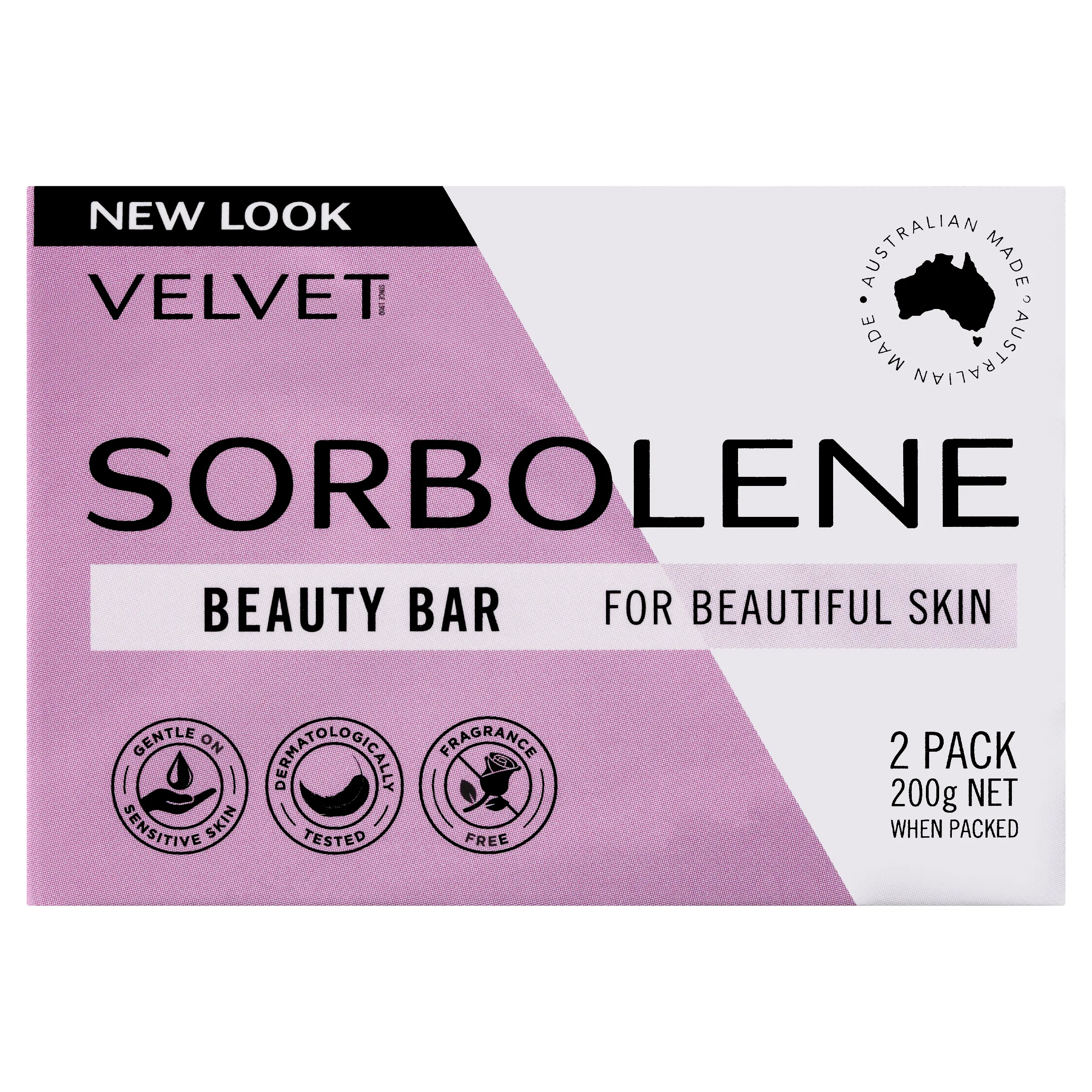 Velvet Sorbolene Beauty Bar 2 pack 200g - Image 3