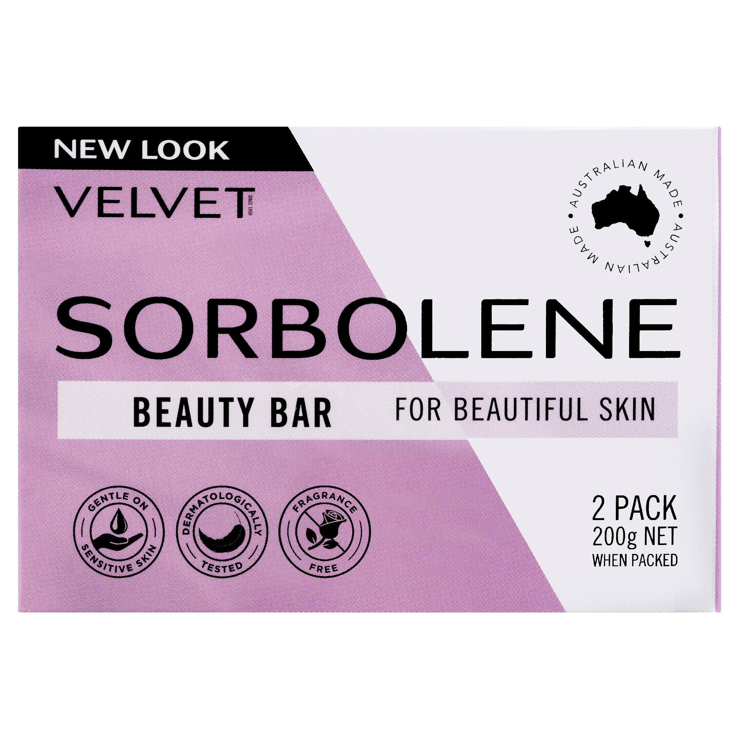 Velvet Sorbolene Beauty Bar 2 pack 200g - Image 4