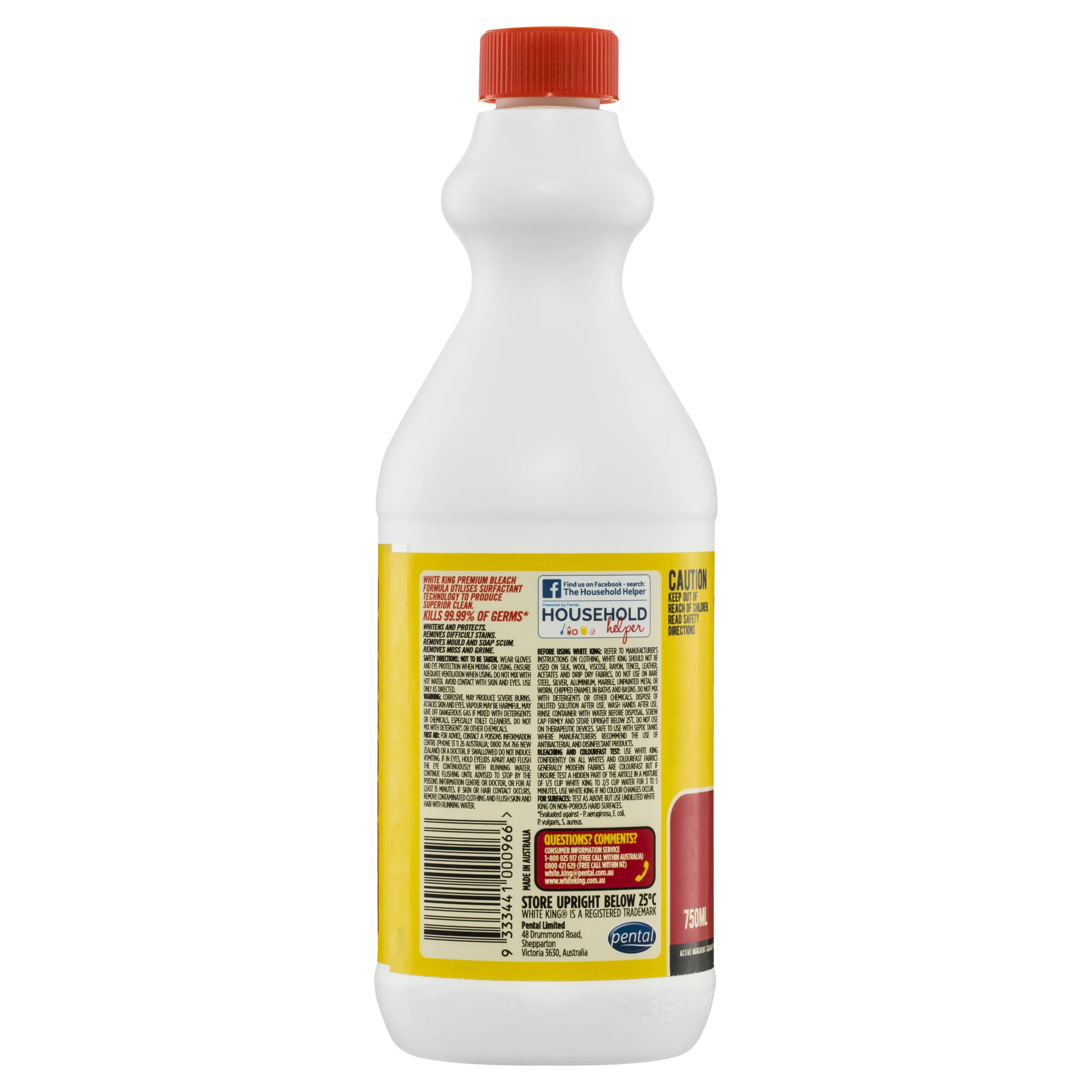 White King Retro Lemon Bleach 750ML - Image 3