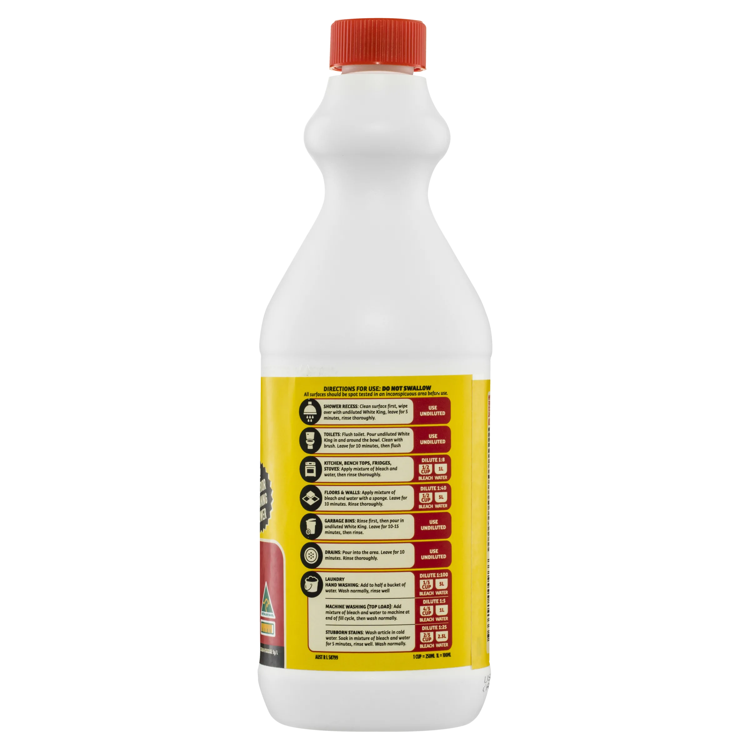 White King Retro Lemon Bleach 750ML - Image 4