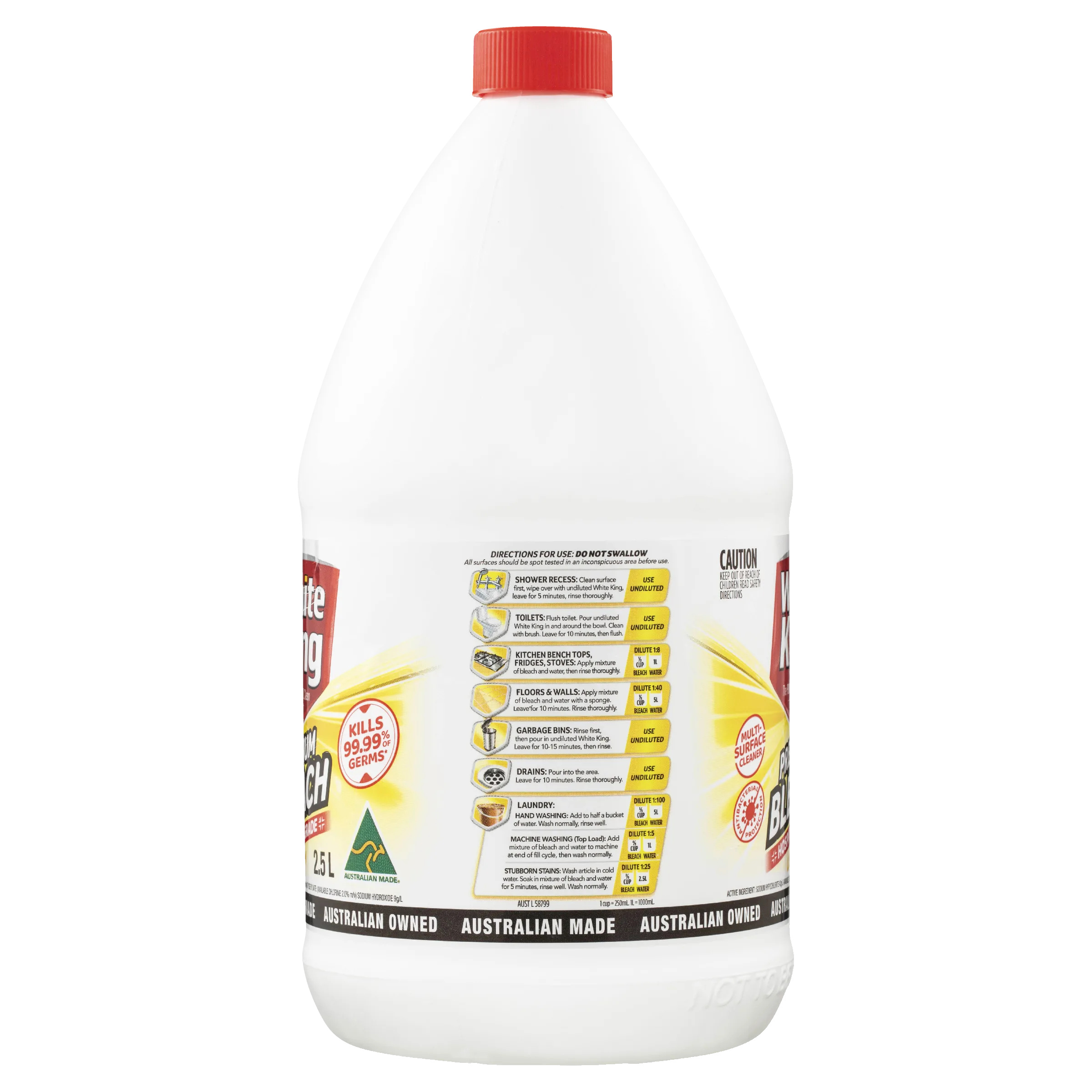 White King Bleach Lemon 2.5L - Image 5