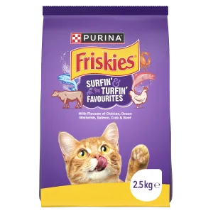 FRISKIES Adult Surfin' Turfin' Dry Cat Food 2.5kg