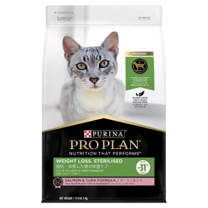 PRO PLAN Weight Loss Sterilised Salmon & Tuna Formula Dry Cat Food 3kg