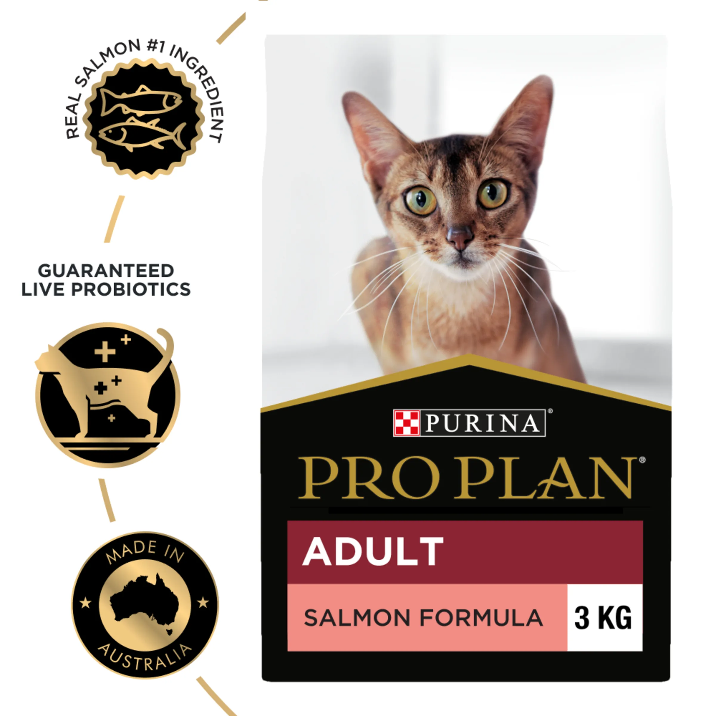 PRO PLAN Adult Salmon Formula Dry Cat Food 3kg - Image 11
