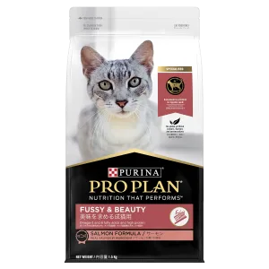 PRO PLAN Fussy & Beauty Salmon Formula Dry Cat Food 1.5kg