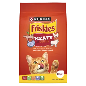 Friskies Adult Meaty Grills Dry Cat Food 10kg