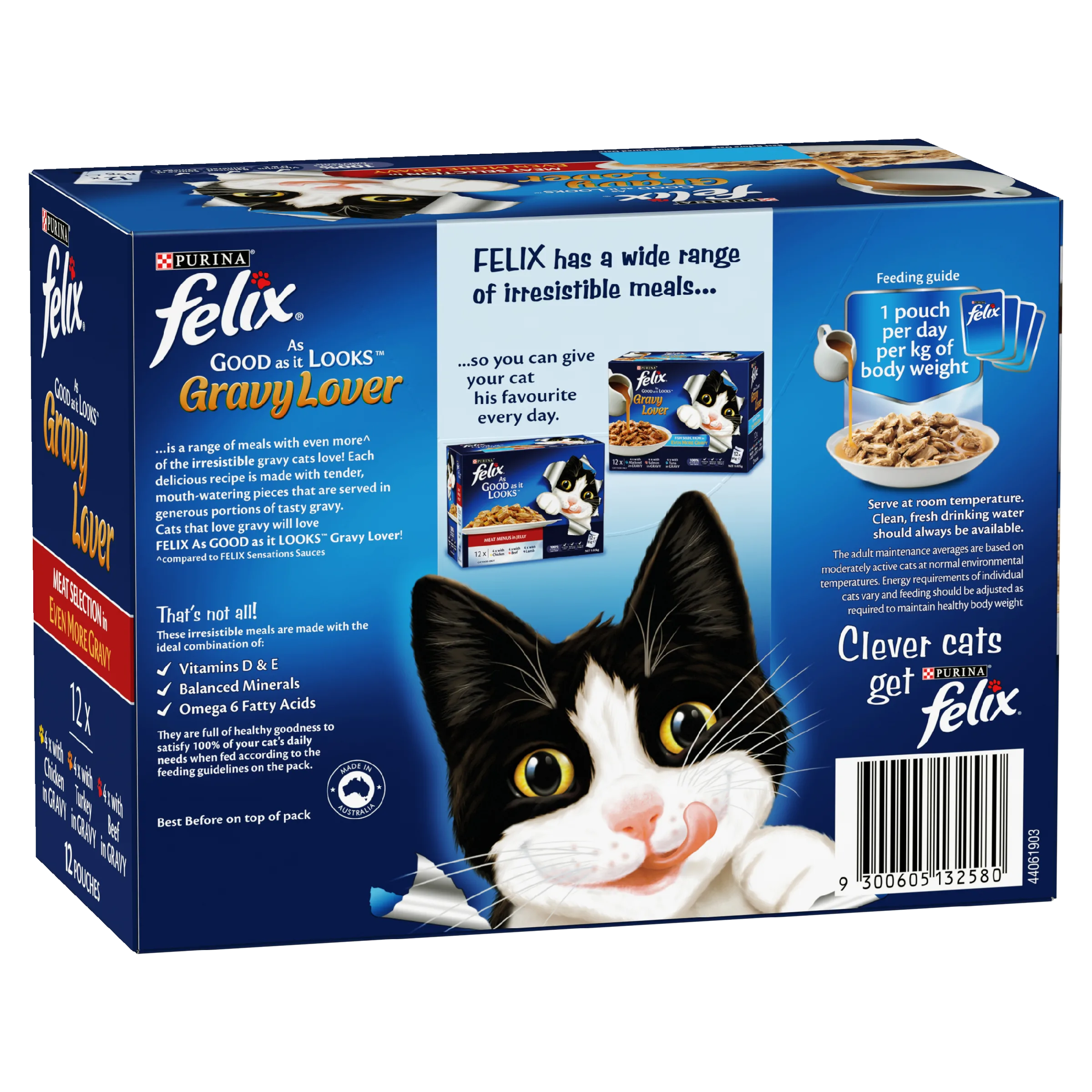 FELIX Adult As Good as it Looks™ Gravy Lover Meat Selection Wet Cat Food 12x85g - Image 3