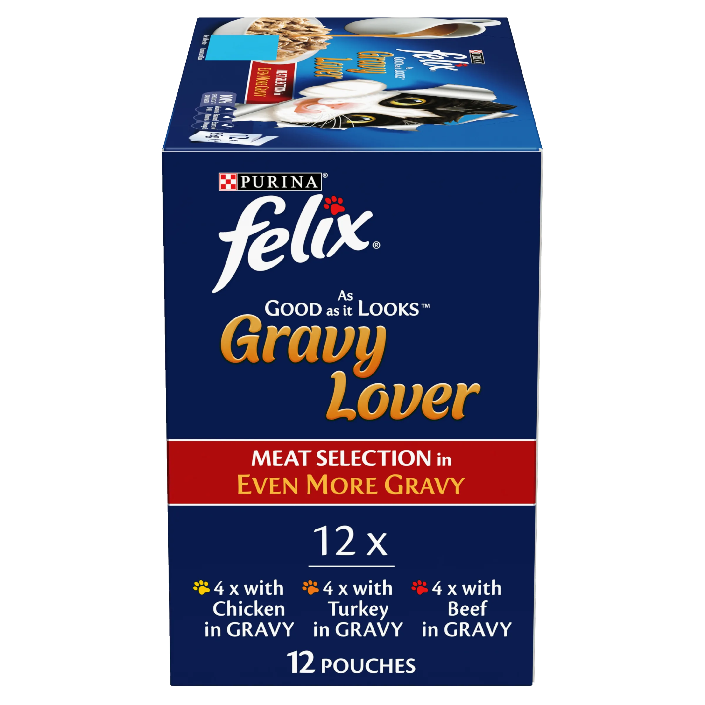 FELIX Adult As Good as it Looks™ Gravy Lover Meat Selection Wet Cat Food 12x85g - Image 5