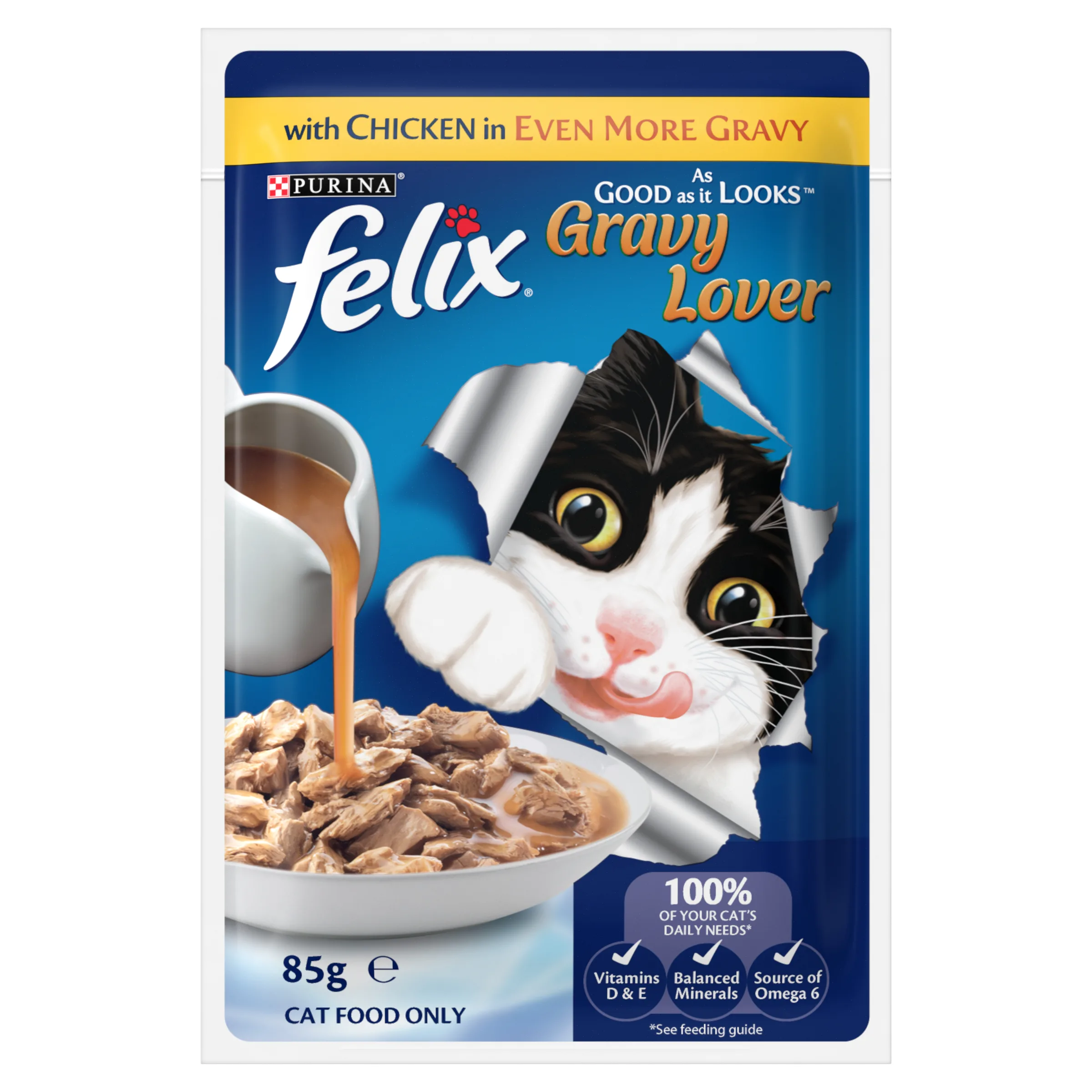 FELIX Adult As Good as it Looks™ Gravy Lover Meat Selection Wet Cat Food 12x85g - Image 7