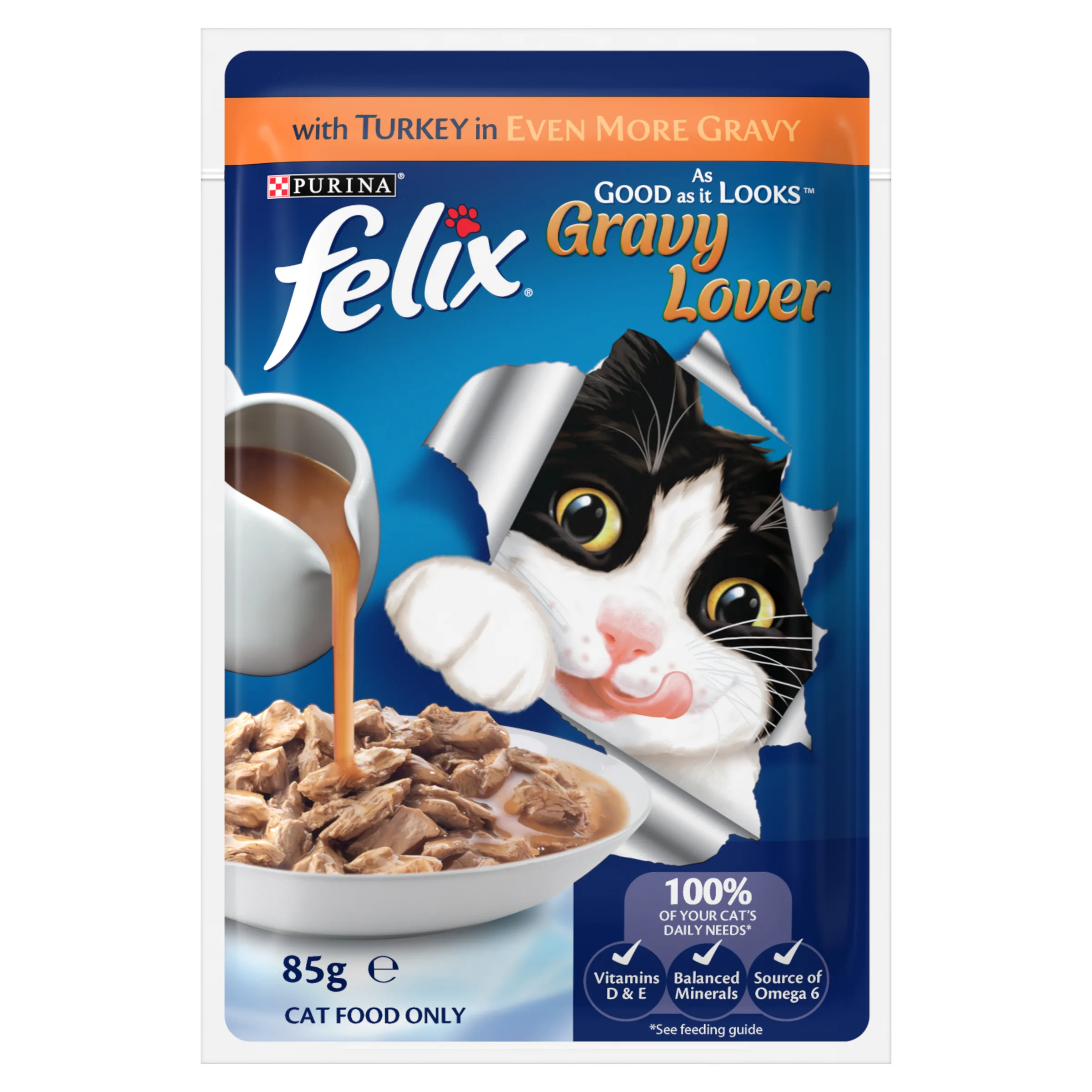 FELIX Adult As Good as it Looks™ Gravy Lover Meat Selection Wet Cat Food 12x85g - Image 8