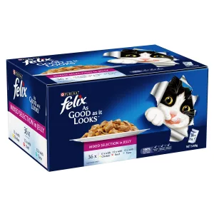FELIX Adult As Good as it Looks™ Mixed Selection in Jelly Wet Cat Food 36 x 85g