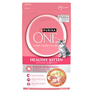 PURINA ONE Kitten Chicken Dry Cat Food Bag 1.4kg