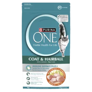 Purina ONE Adult Hairball Chicken Dry Cat Food Bag 1.4kg