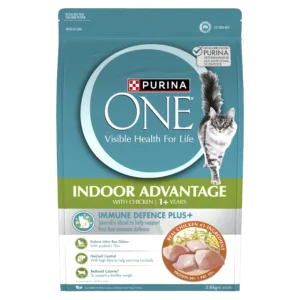 Purina ONE Adult Indoor Chicken Dry Cat Food Bag 2.8kg