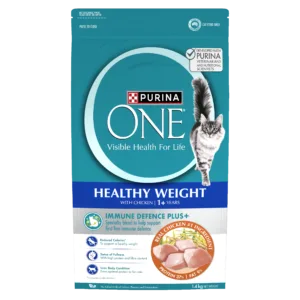 Purina ONE Adult Healthy Weight Chicken Dry Cat Food Bag 1.4kg