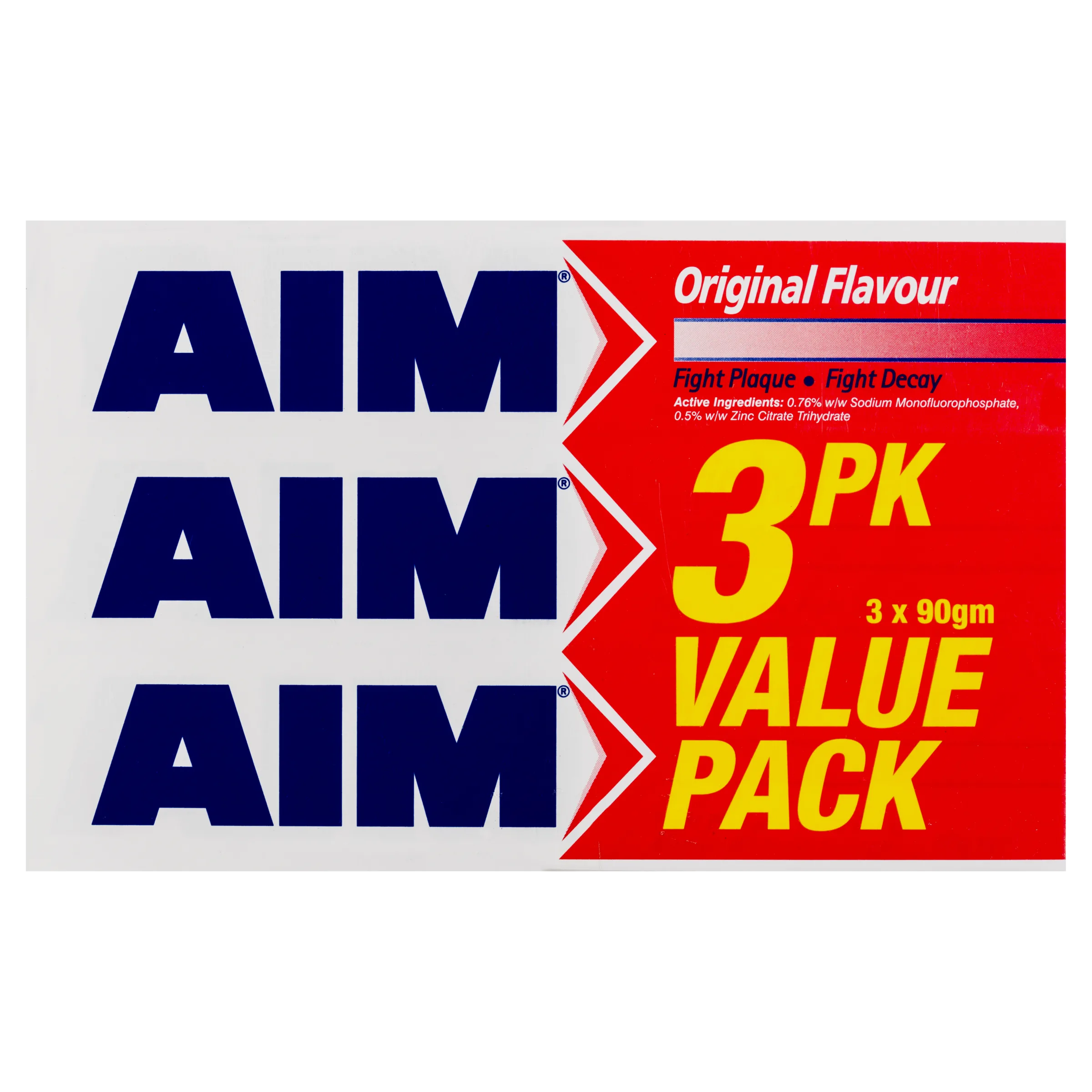 Aim Toothpaste Original Flavour 3 x 90g - Image 3
