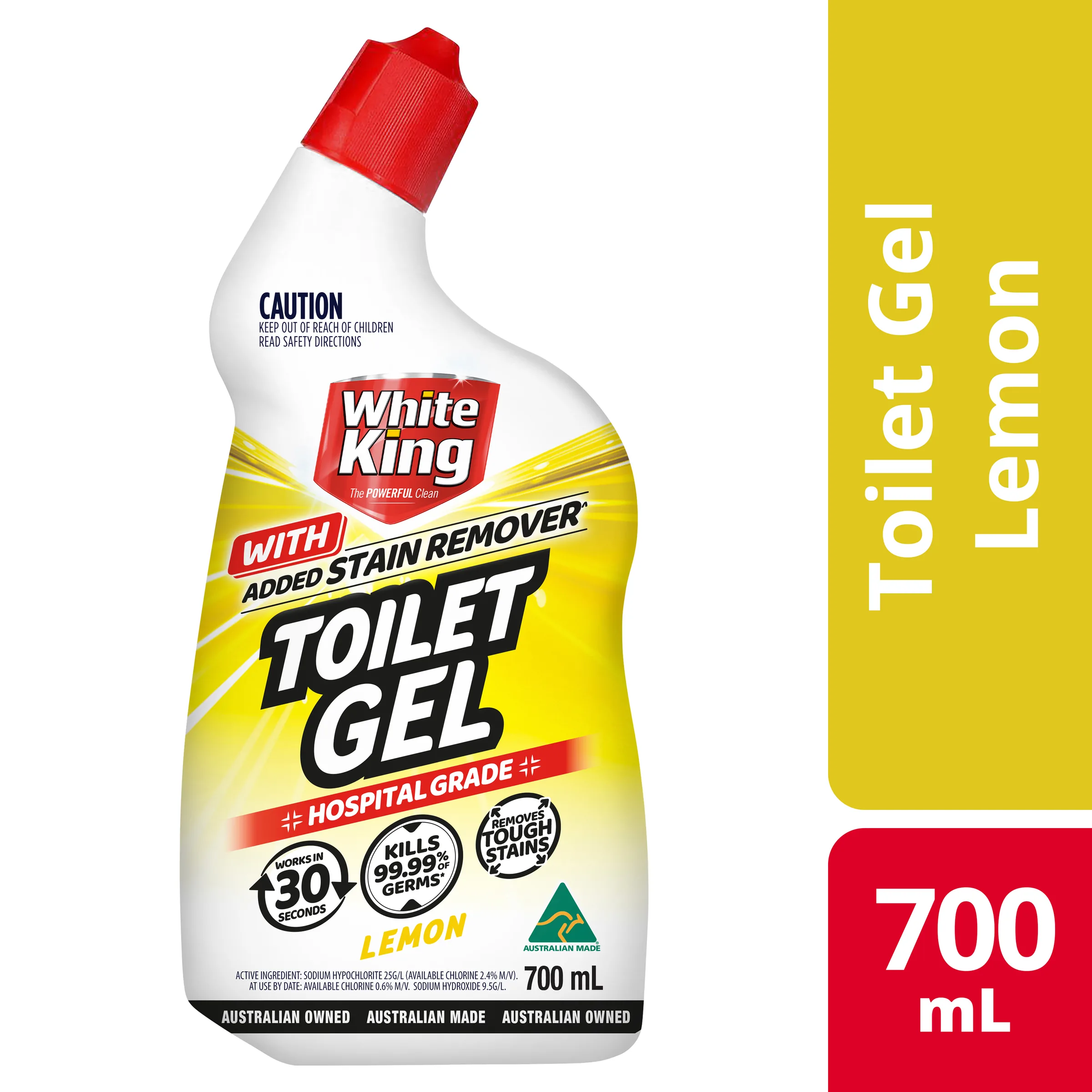 White King Lemon Power Toilet Cleaner Gel 700mL - Image 4