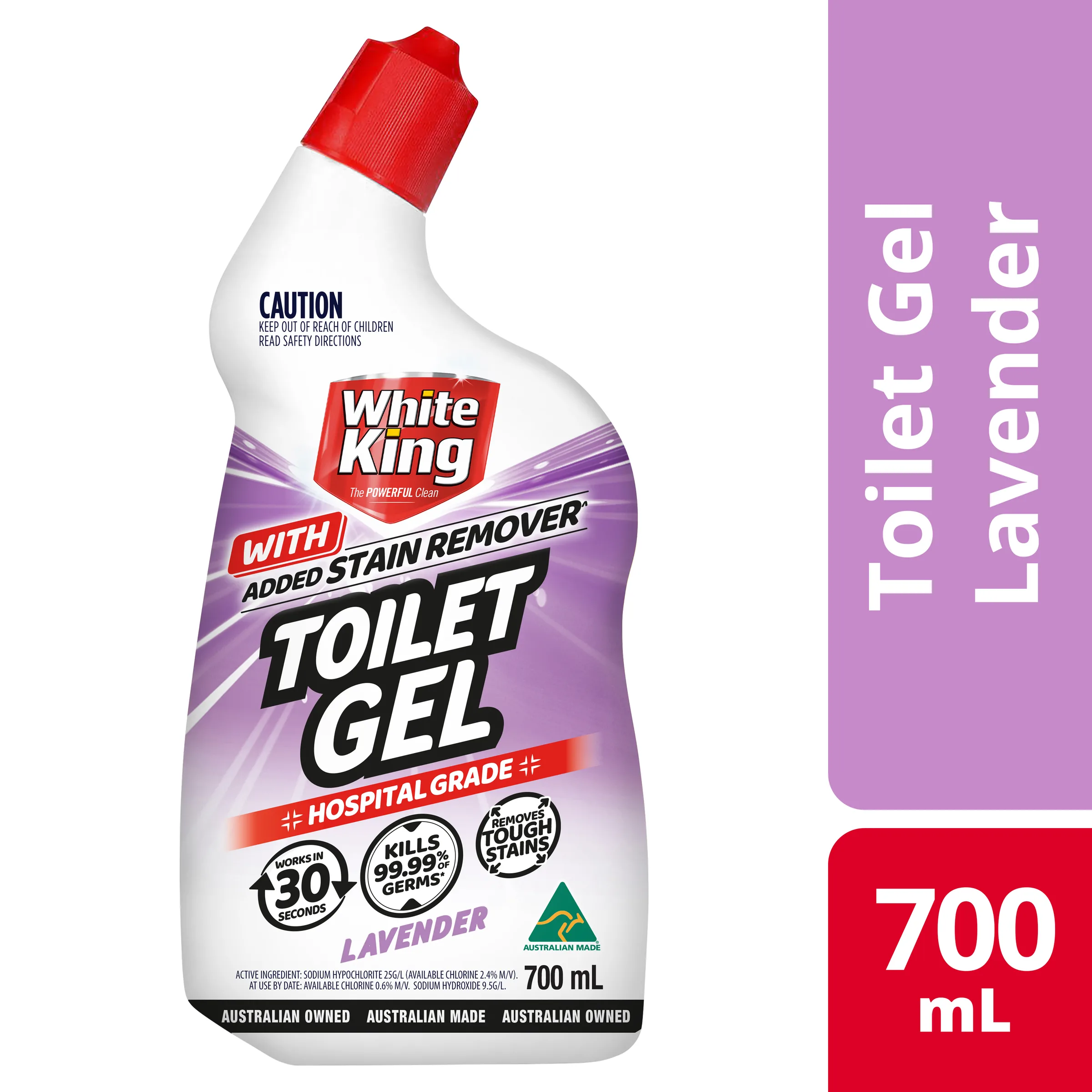 White King Lavender Power Toilet Cleaner Gel 700mL - Image 4