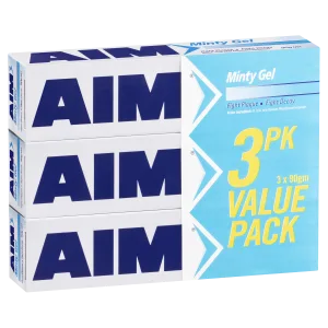 Aim Minty Gel Value Pack Regular 3 PACK 270GM
