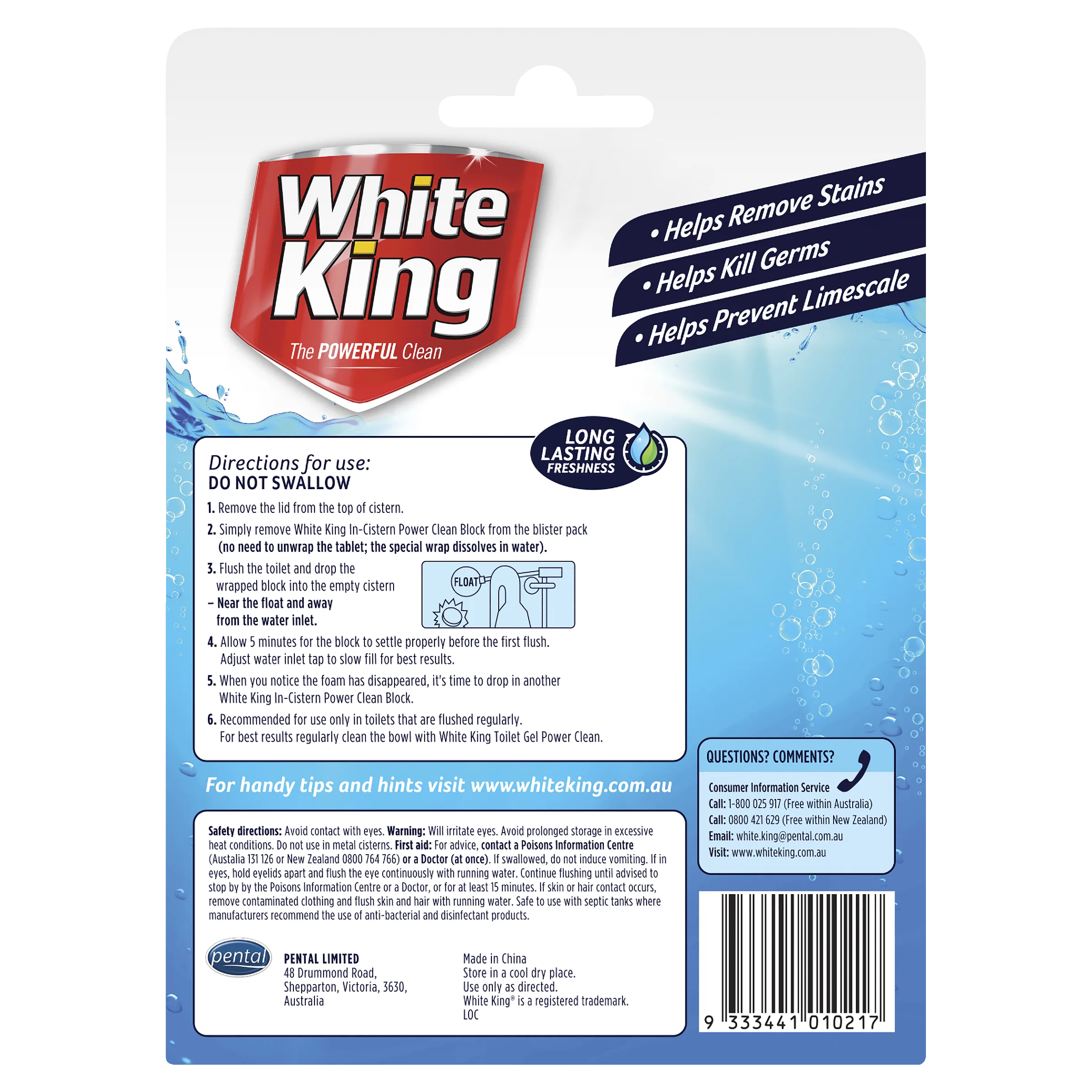 White King In-Cistern Blocks Bright White 2 Pack - Image 3
