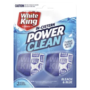 White King In-Cistern Blocks Bleach Blue 2 Pack