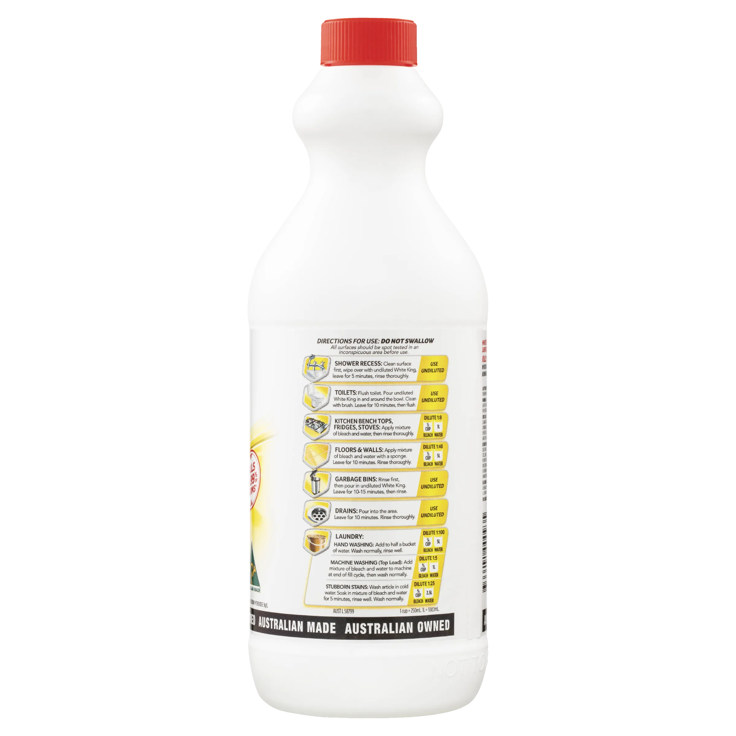 White King Bleach Lemon 1.25L - Image 4