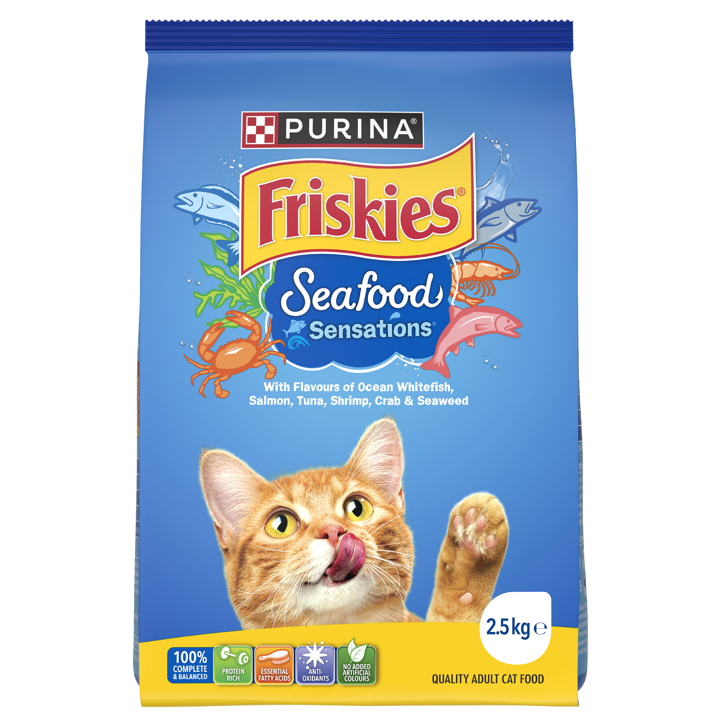 Friskies Adult Seafood Sensations Dry Cat Food 2.5kg - Image 13