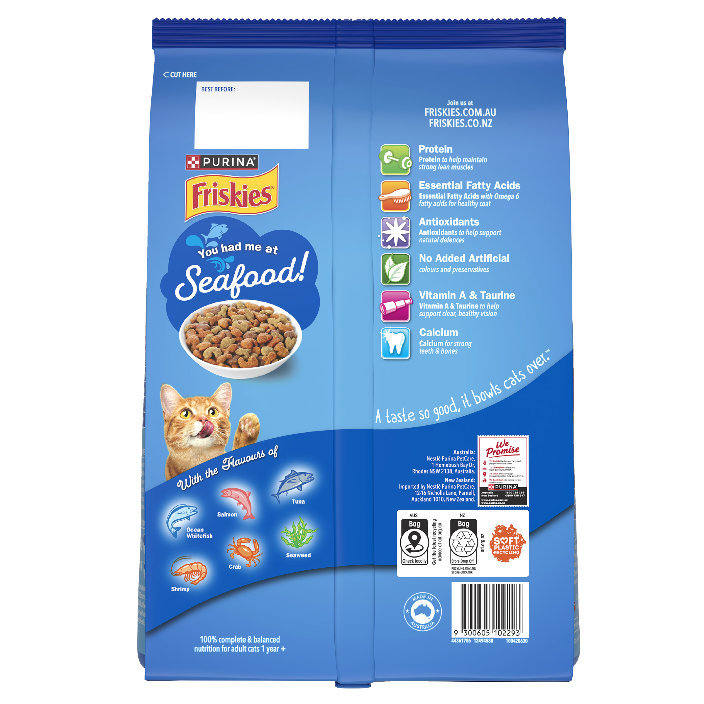 Friskies Adult Seafood Sensations Dry Cat Food 2.5kg - Image 12