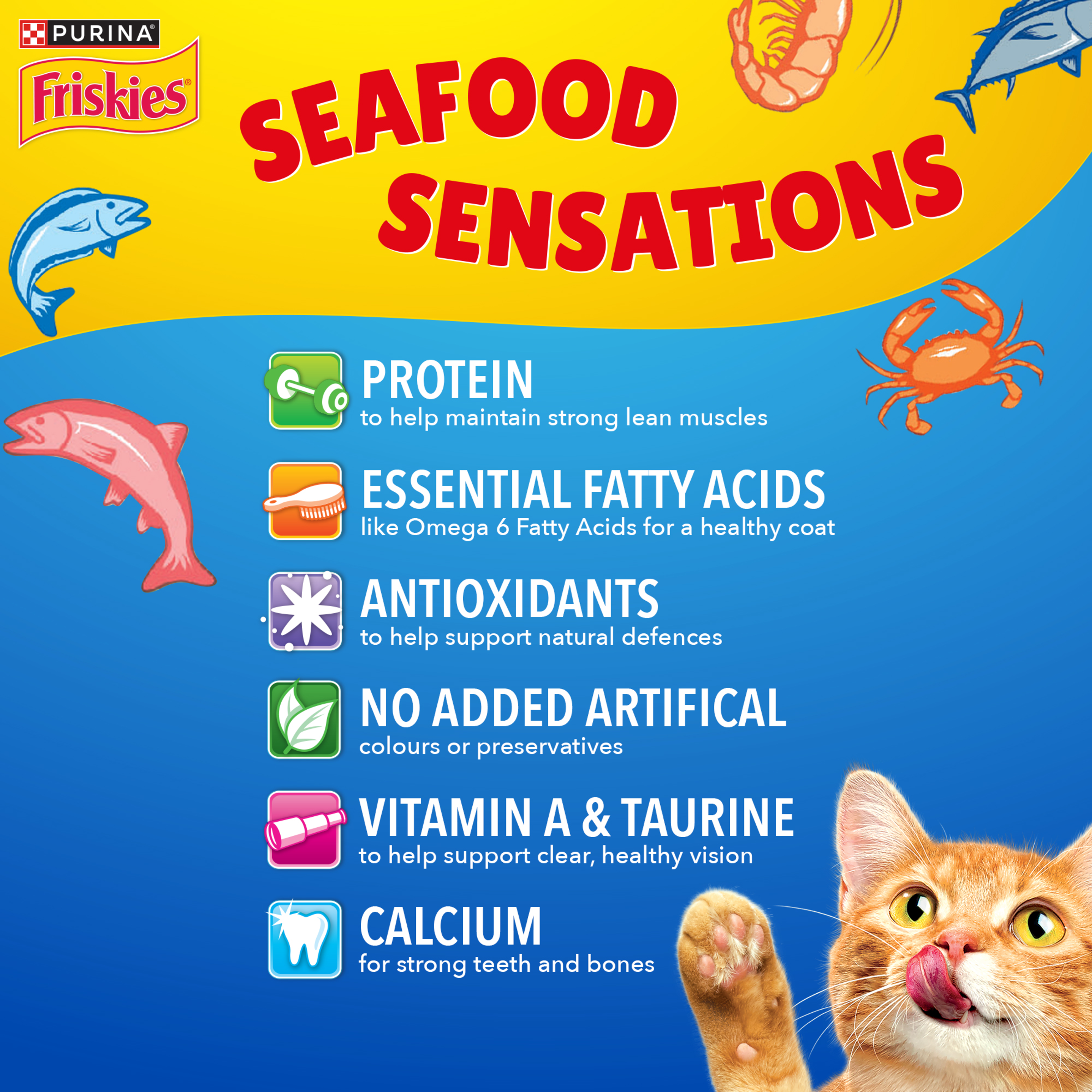 Friskies Adult Seafood Sensations Dry Cat Food 2.5kg - Image 8