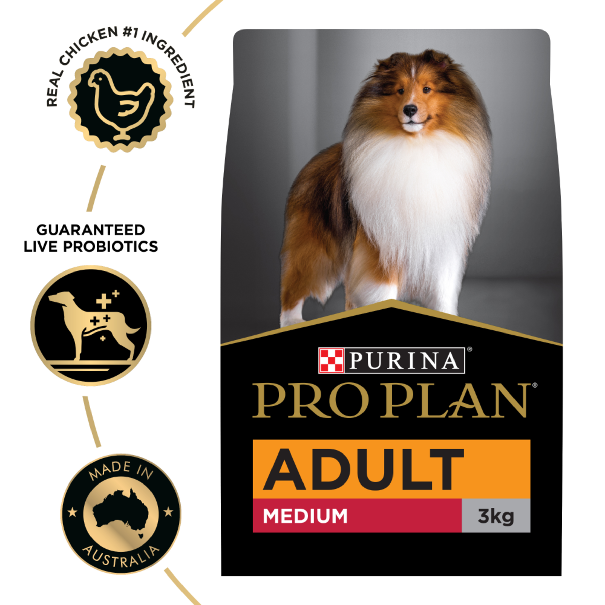 PRO PLAN Adult Medium Breed Chicken Dry Dog Food 3kg - Image 11