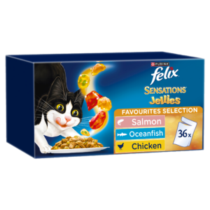 FELIX Adult Sensations® Jellies Favourites Selection Wet Cat Food 36x85g