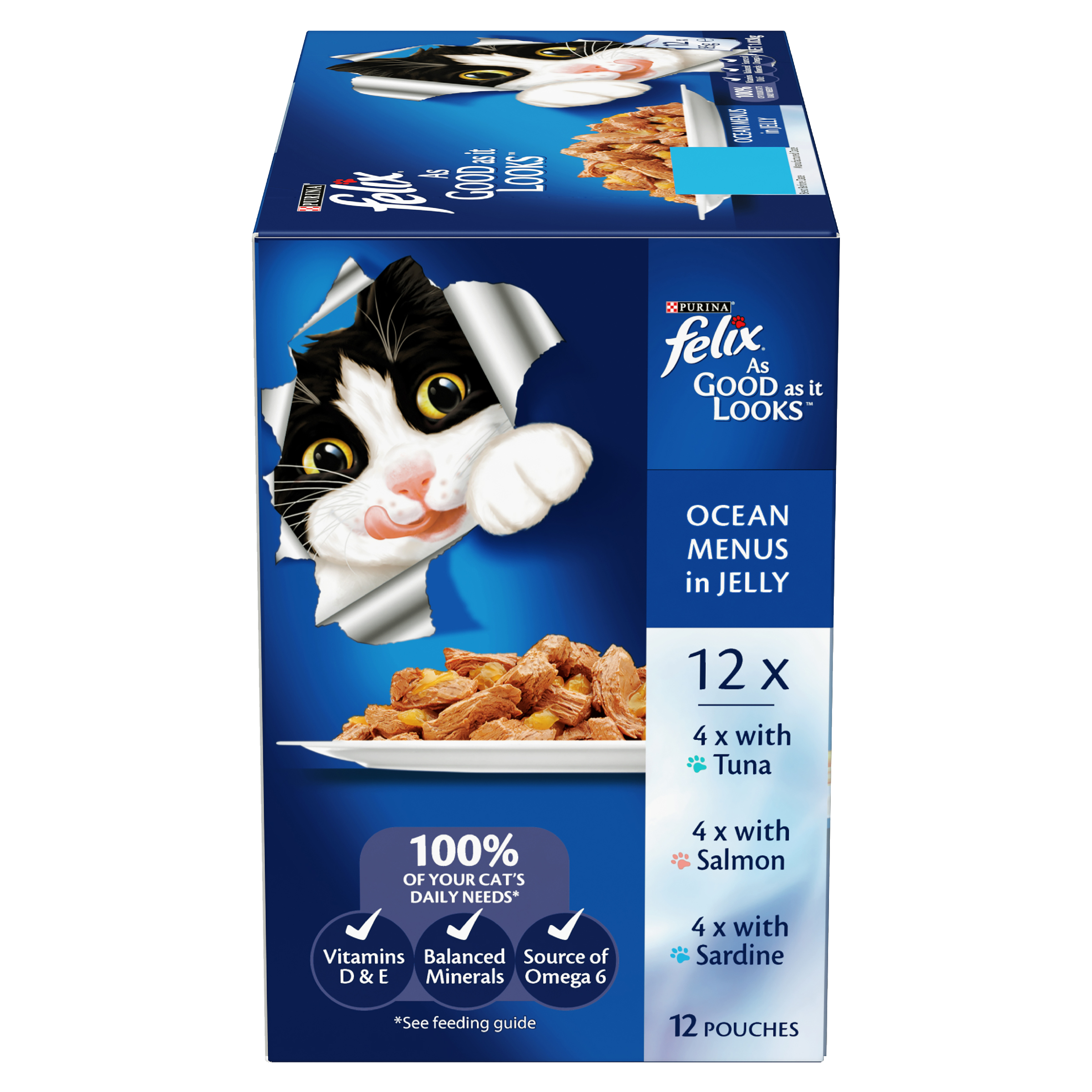 FELIX Adult As Good as it Looks™ Ocean Menus in Jelly Wet Cat Food 12 x 85g - Image 8