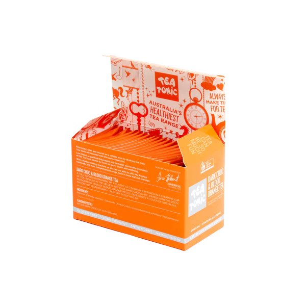 Tea Tonic - Blood Orange & Dark Chocolate Tea - 20 Teabags Box Organic - Image 2