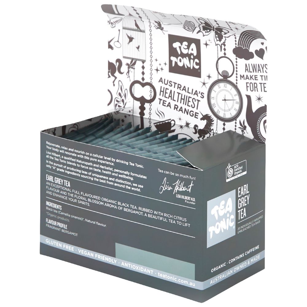 Tea Tonic - Earl Grey Tea - 20 Teabags Box Organic - Image 2