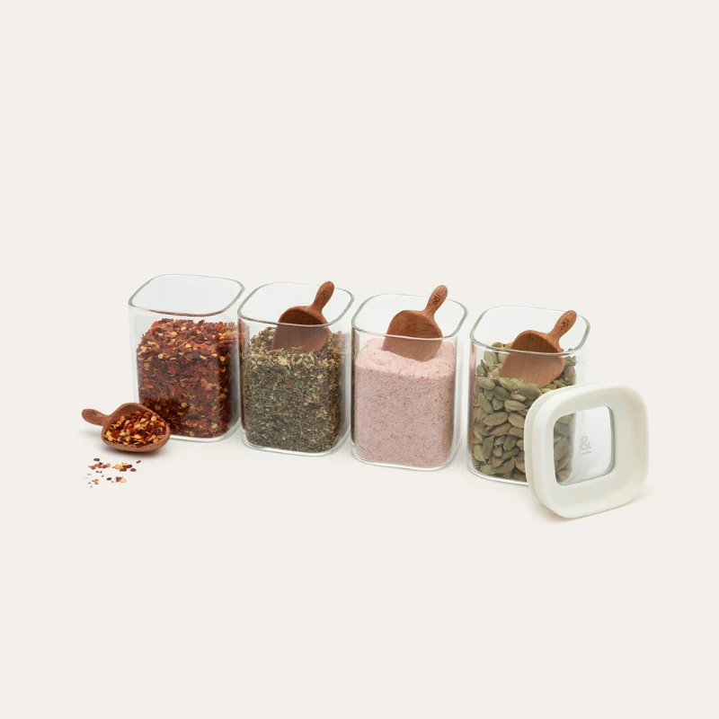 Wooden Beechwood Spice Scoop 4pk - Image 2