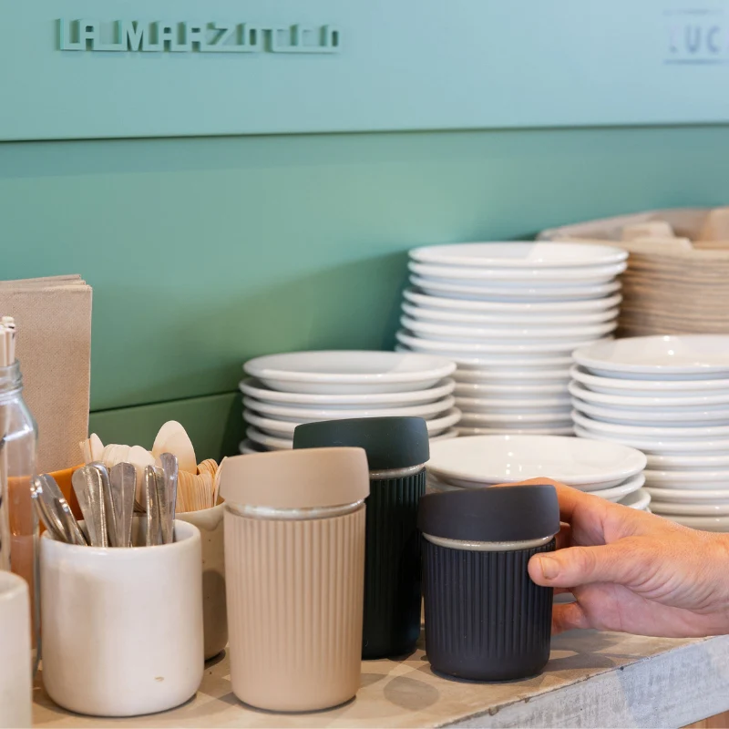 Reusable Glass Coffee Cup | Liquorice 8oz - Image 3