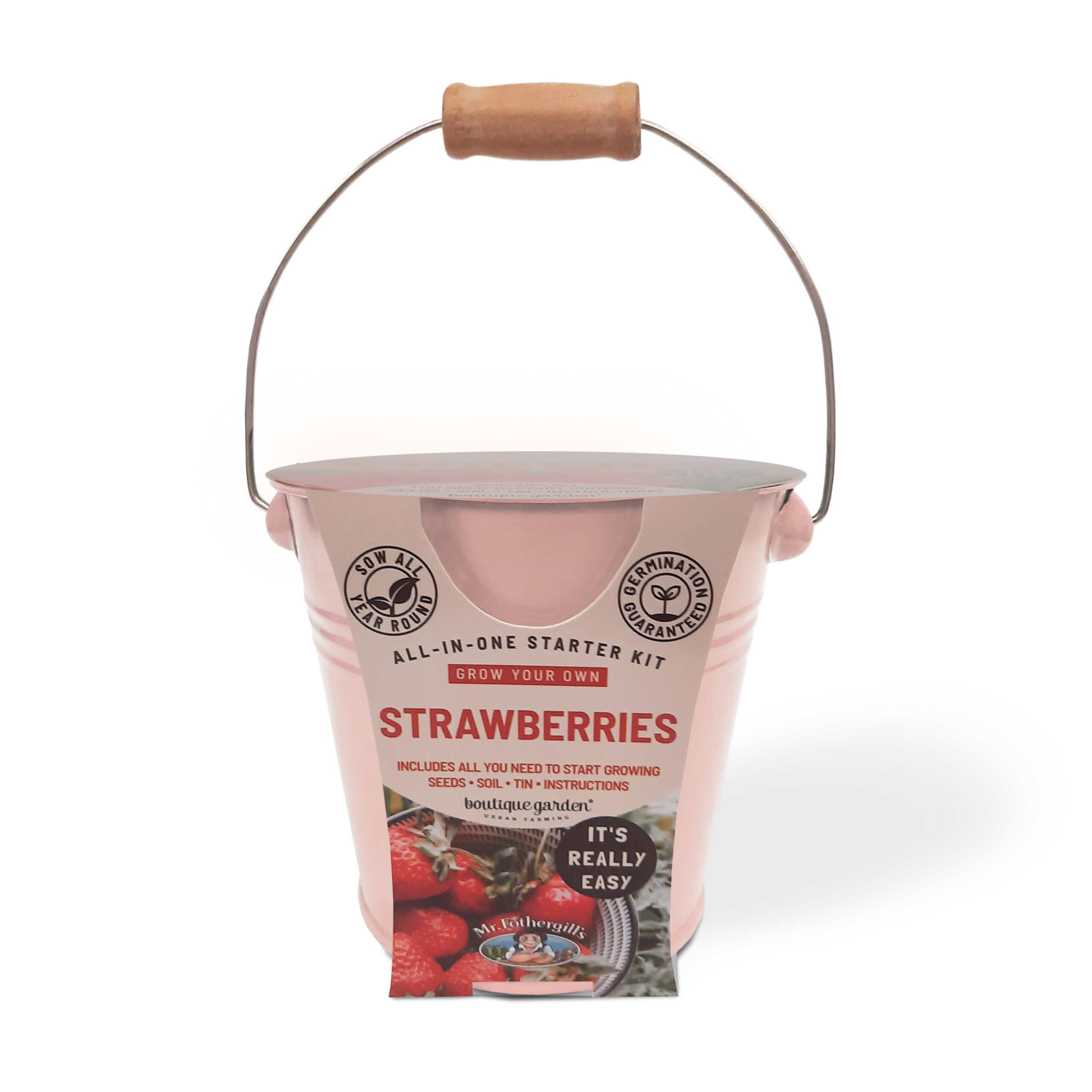 Strawberry Seeds Round Tin Grow Kit