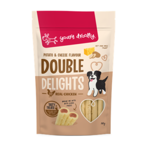 Yours Droolly Double Delights - Potato & Cheese Dog Treats 150g