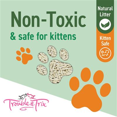 Trouble and Trix Natural Tofu Cat Litter Pellets 10 Litres - Image 4