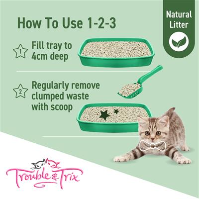 Trouble and Trix Natural Tofu Cat Litter Pellets 10 Litres - Image 5