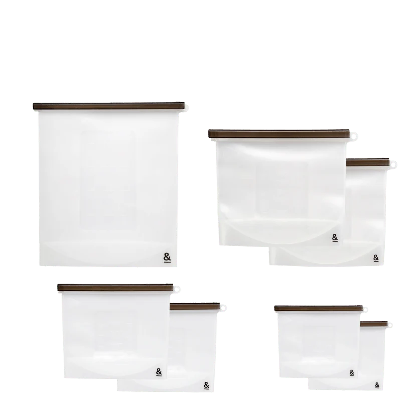 Silicone Food Pouch Set | Mixed Sizes 7pk