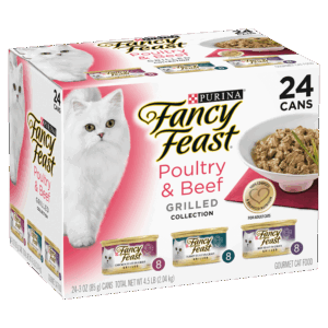 FANCY FEAST Adult Classic Poultry & Beef Grilled Collection Wet Cat Food 24 x 85g