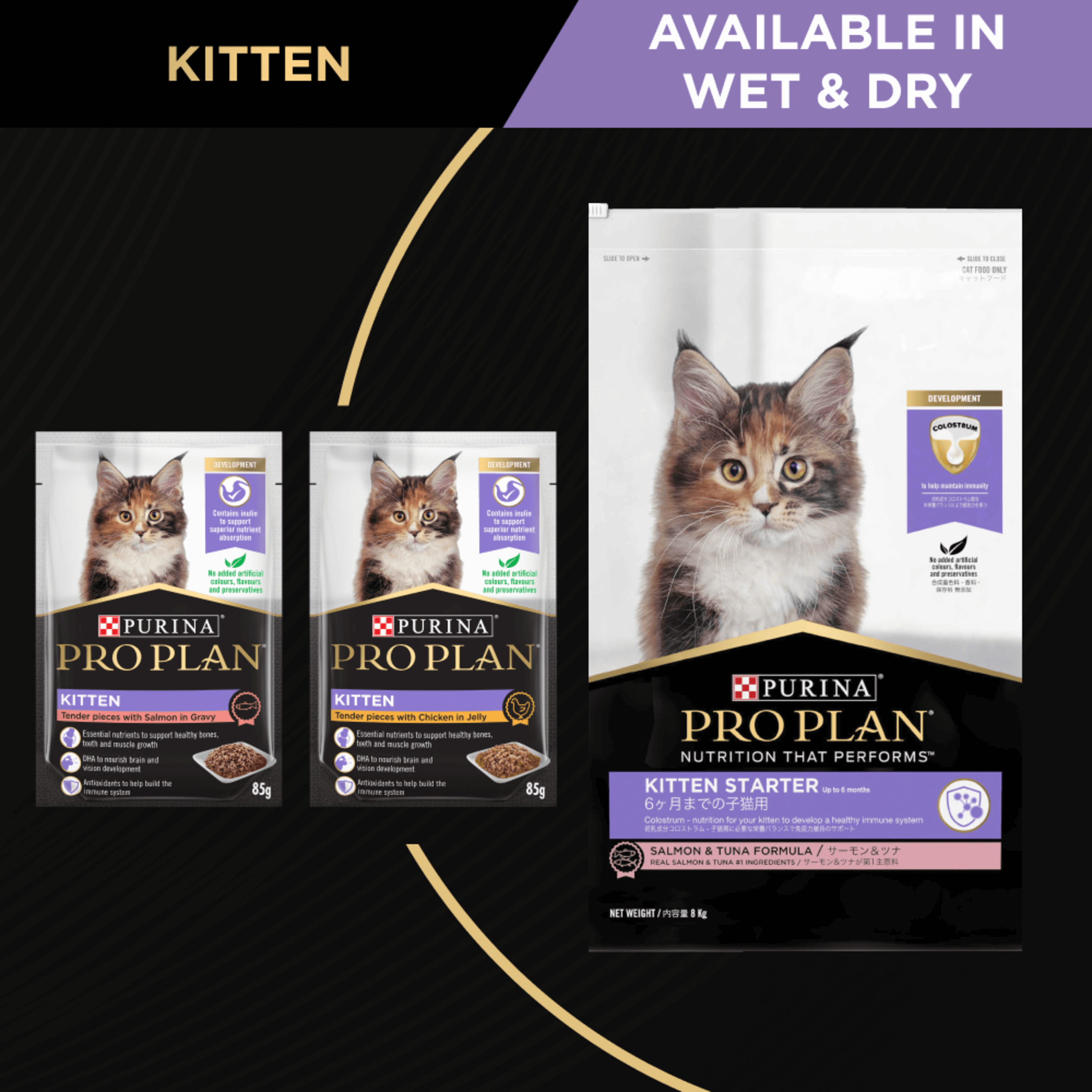 PRO PLAN Kitten Starter Salmon & Tuna Formula Dry Cat Food 1.5kg - Image 8